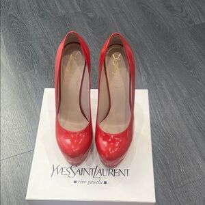 Yves Saint Laurent Vibrant Red Heels